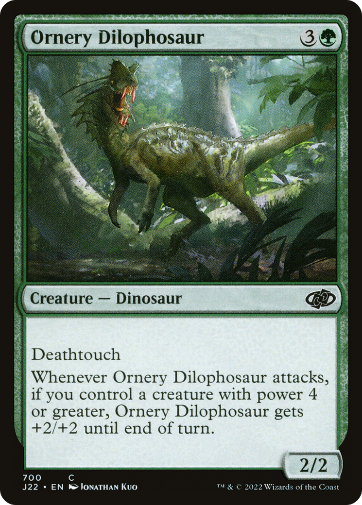 Ornery Dilophosaur [Jumpstart 2022] | Exor Games New Glasgow