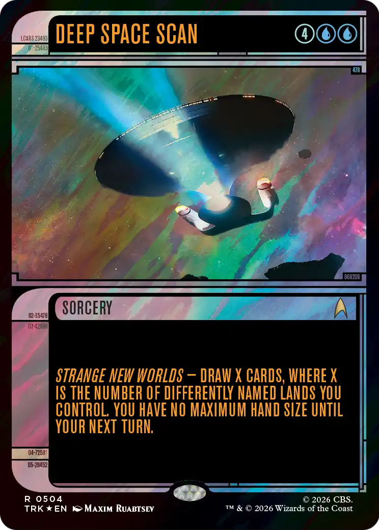 Deep Space Scan (Showcase) (Surge Foil) [Star Trek] | Exor Games New Glasgow