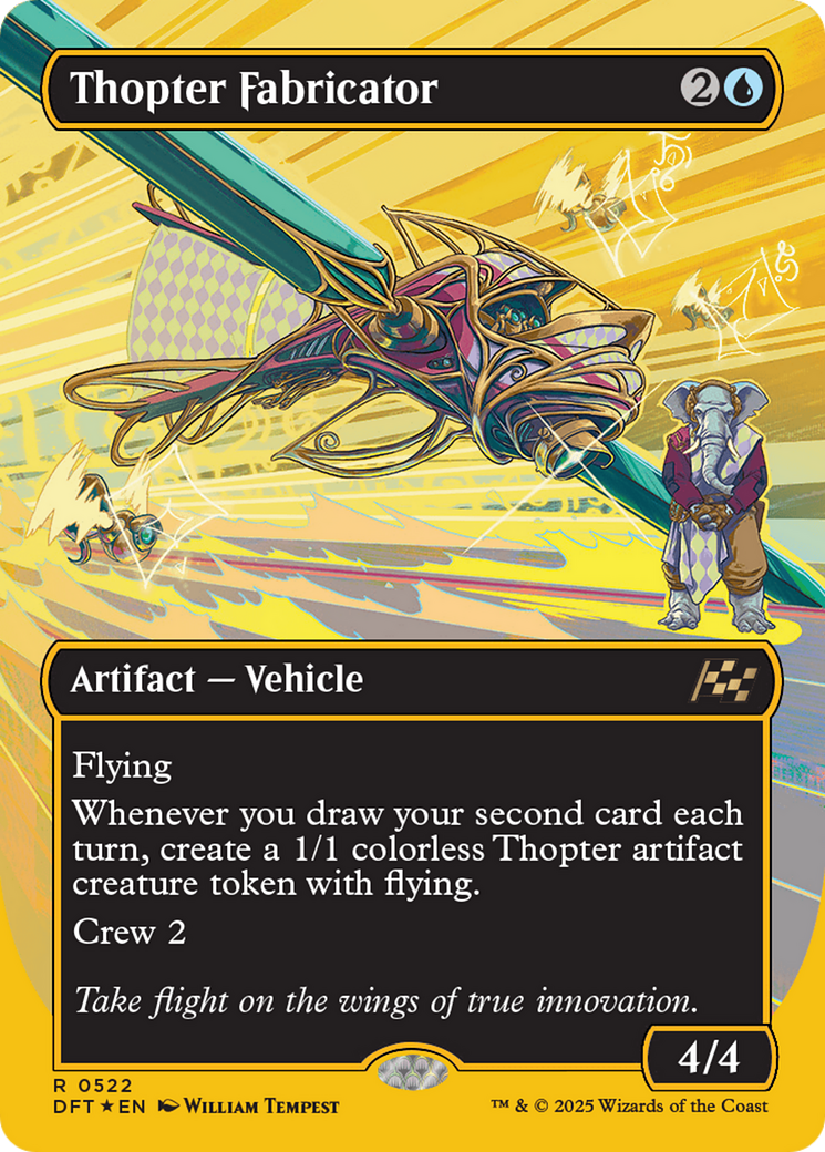 Thopter Fabricator (Borderless) (First-Place Foil) [Aetherdrift] | Exor Games New Glasgow