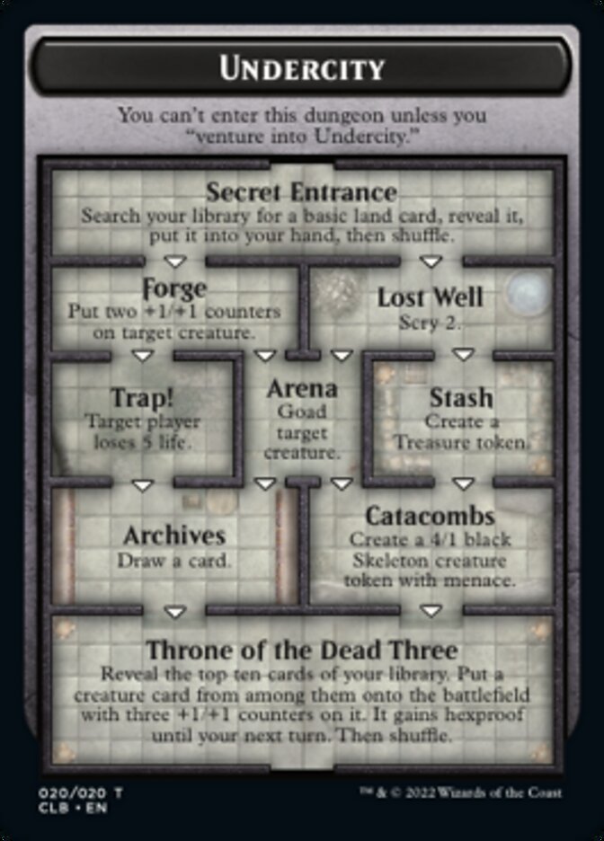 The Initiative // Undercity Double-Sided Token [Commander Legends: Battle for Baldur's Gate Tokens] | Exor Games New Glasgow