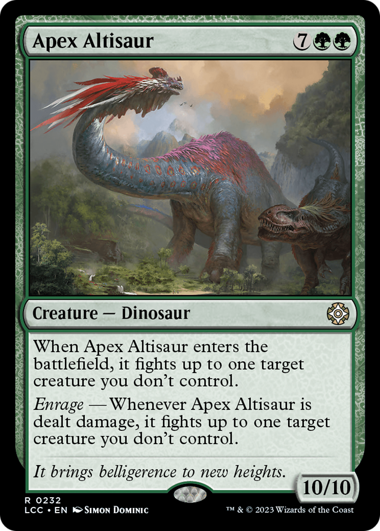 Apex Altisaur [The Lost Caverns of Ixalan Commander] | Exor Games New Glasgow