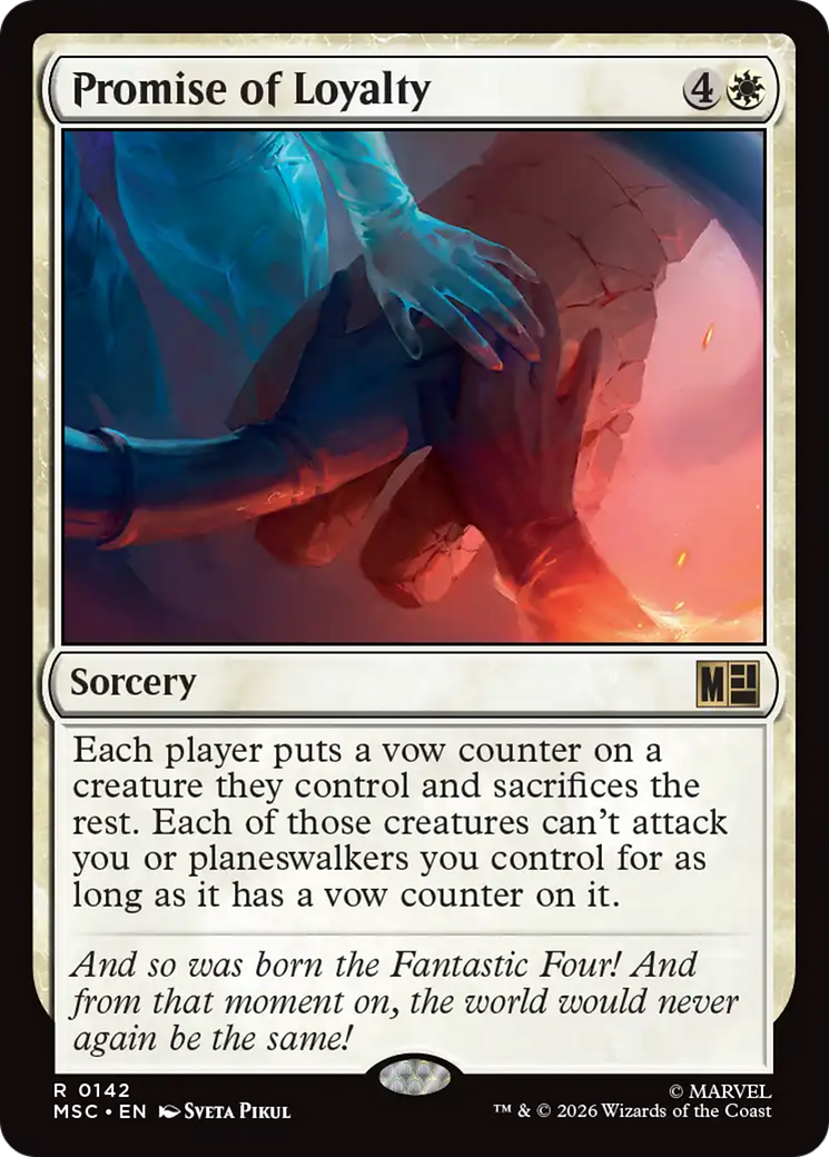 Promise of Loyalty (Surge Foil) [Marvel Super Heroes Commander] | Exor Games New Glasgow