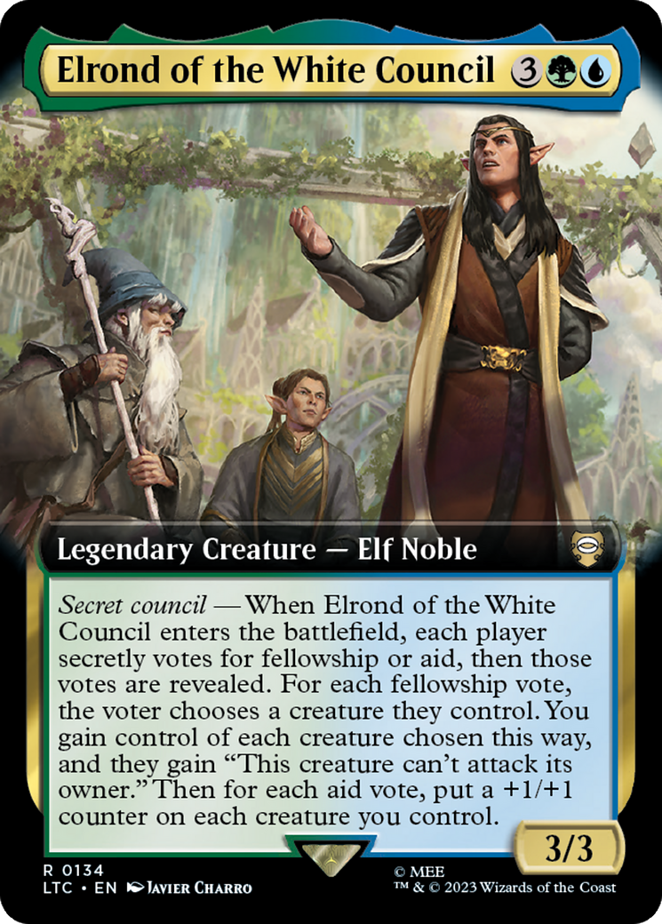 Elrond of the White Council (Extended Art) [The Lord of the Rings: Tales of Middle-Earth Commander] | Exor Games New Glasgow