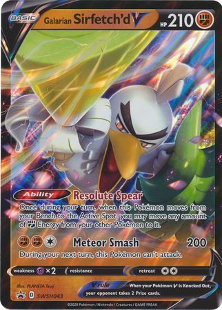 Galarian Sirfetch'd V (SWSH043) (Jumbo Card) [Sword & Shield: Black Star Promos] | Exor Games New Glasgow