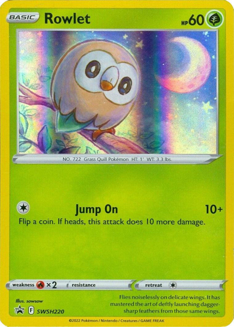 Rowlet (SWSH220) (Cosmos Holo) [Sword & Shield: Black Star Promos] | Exor Games New Glasgow