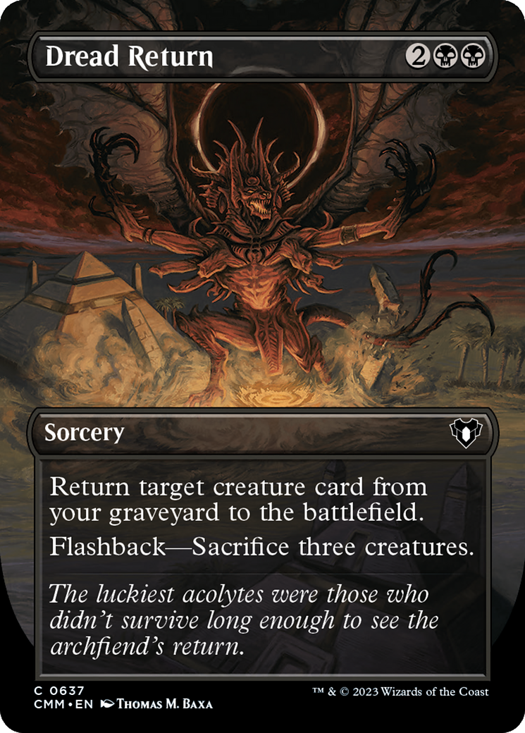 Dread Return (Borderless Alternate Art) [Commander Masters] | Exor Games New Glasgow