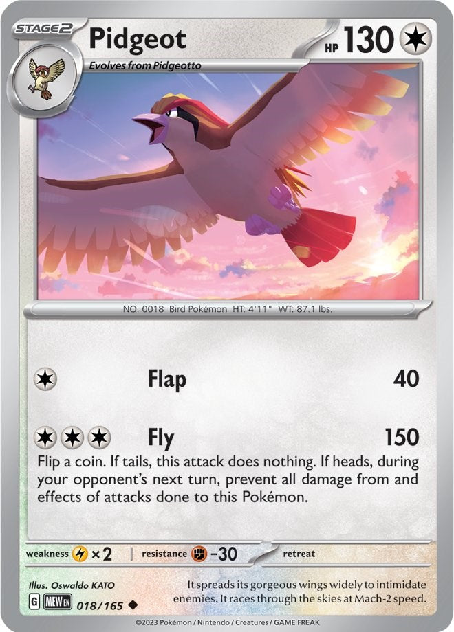 Pidgeot (018/165) [Scarlet & Violet: 151] | Exor Games New Glasgow