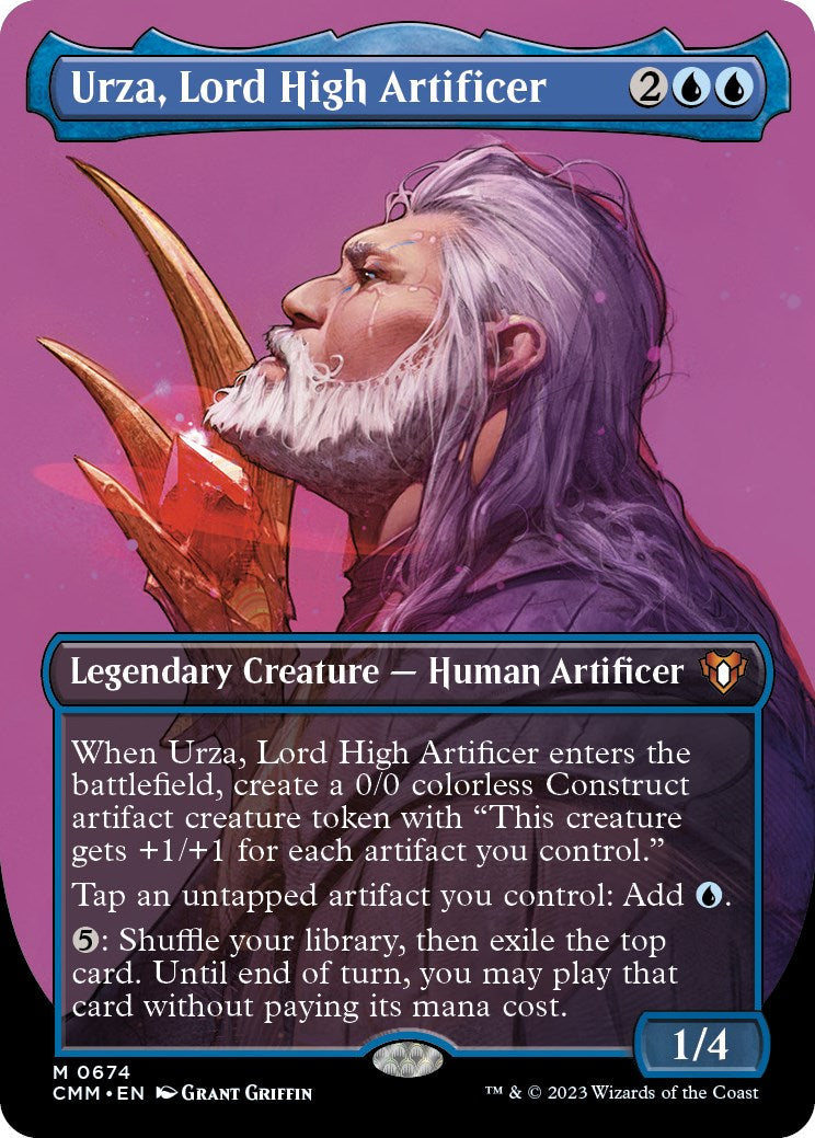 Urza, Lord High Artificer (Borderless Profile) [Commander Masters] | Exor Games New Glasgow