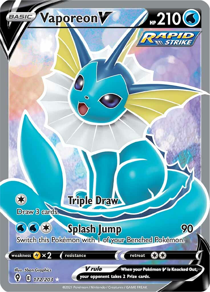 Vaporeon V (172/203) [Sword & Shield: Evolving Skies] | Exor Games New Glasgow