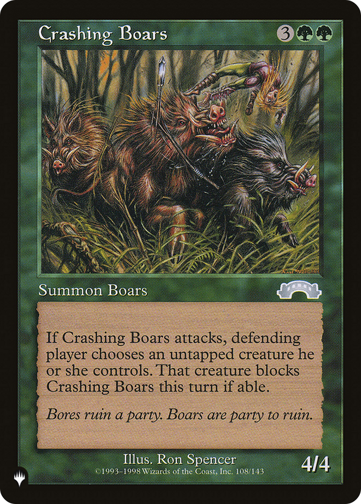 Crashing Boars [The List Reprints] | Exor Games New Glasgow