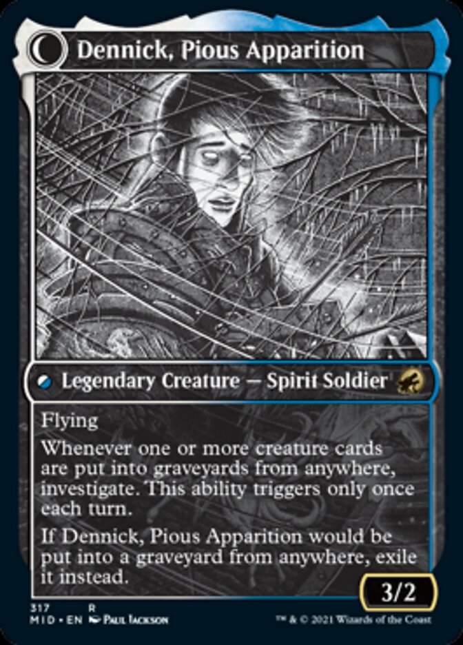 Dennick, Pious Apprentice // Dennick, Pious Apparition (Showcase Eternal Night) [Innistrad: Midnight Hunt] | Exor Games New Glasgow