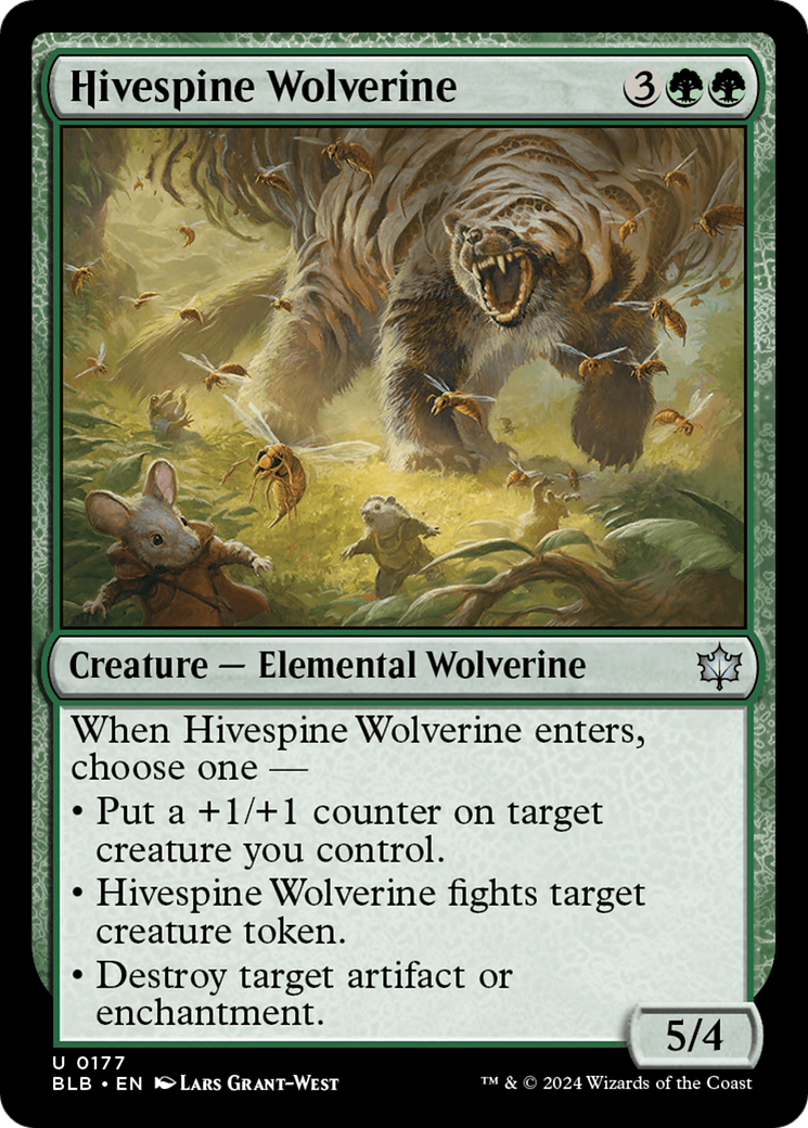 Hivespine Wolverine [Bloomburrow] | Exor Games New Glasgow