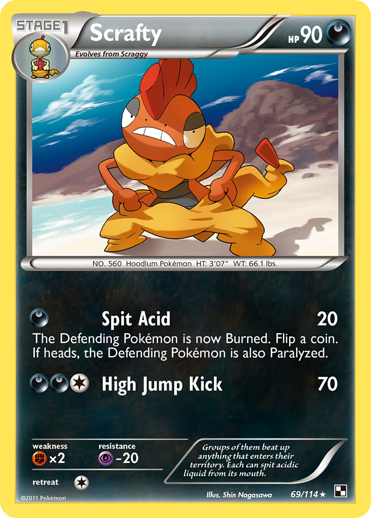 Scrafty (69/114) [Black & White: Base Set] | Exor Games New Glasgow