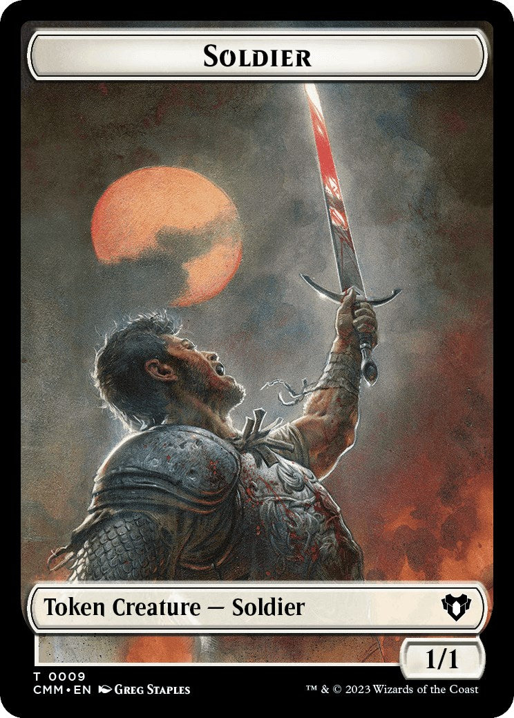 Soldier // Dragon (0020) Double-Sided Token [Commander Masters Tokens] | Exor Games New Glasgow