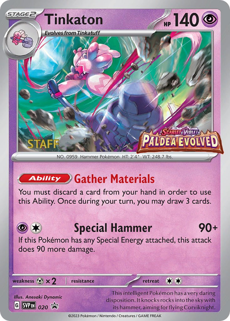 Tinkaton (020) (Staff Promo) [Scarlet & Violet: Black Star Promos] | Exor Games New Glasgow