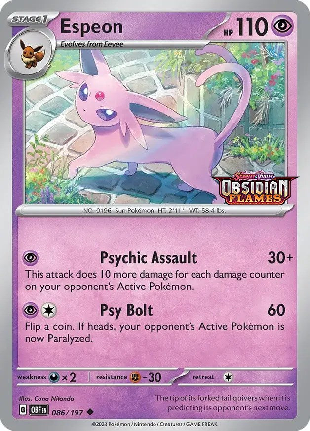 Espeon (086/197) (Best Buy Exclusive) [Scarlet & Violet: Black Star Promos] | Exor Games New Glasgow