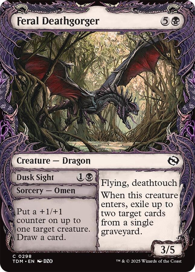 Feral Deathgorger (Showcase) [Tarkir: Dragonstorm] | Exor Games New Glasgow