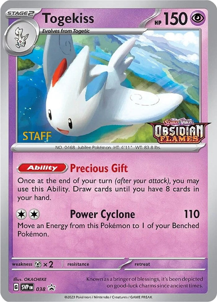 Togekiss (038) (Stamped) (Staff) [Scarlet & Violet: Black Star Promos] | Exor Games New Glasgow