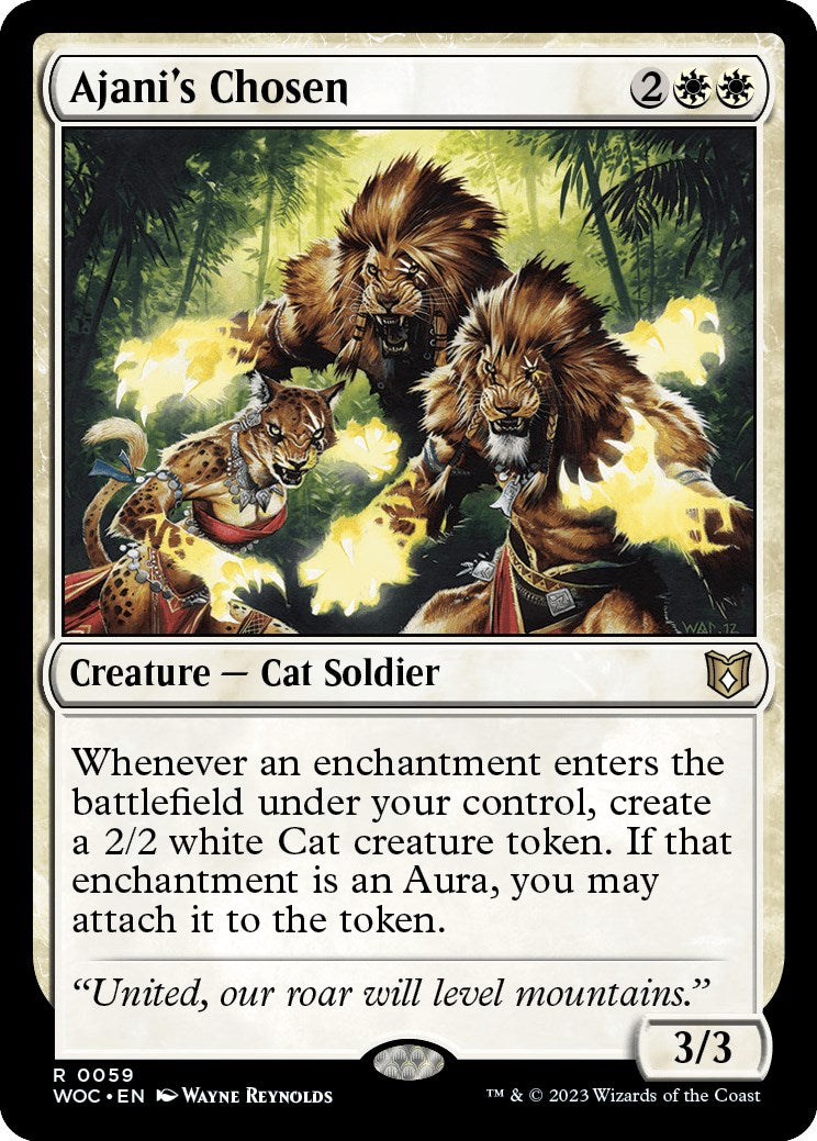 Ajani's Chosen [Wilds of Eldraine Commander] | Exor Games New Glasgow