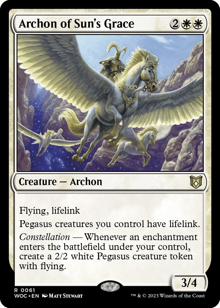 Archon of Sun's Grace [Wilds of Eldraine Commander] | Exor Games New Glasgow
