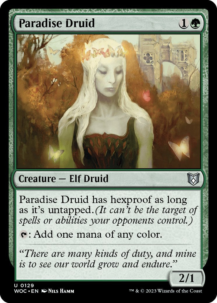 Paradise Druid [Wilds of Eldraine Commander] | Exor Games New Glasgow
