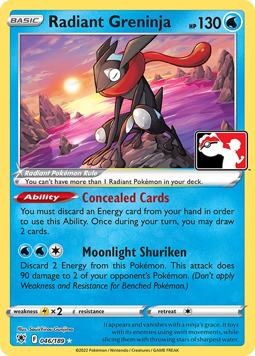 Radiant Greninja (046/189) [Prize Pack Series Three] | Exor Games New Glasgow