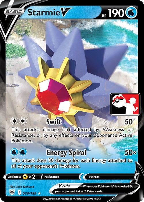 Starmie V (030/189) [Prize Pack Series Three] | Exor Games New Glasgow