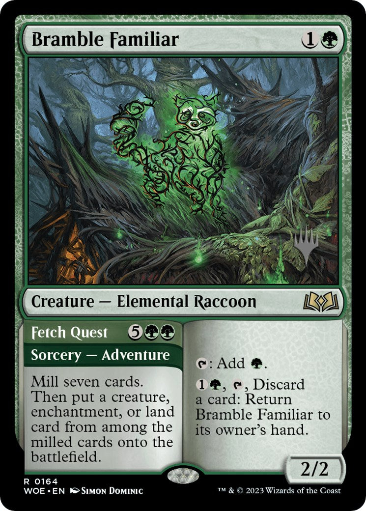 Bramble Familiar // Fetch Quest (Promo Pack) [Wilds of Eldraine Promos] | Exor Games New Glasgow