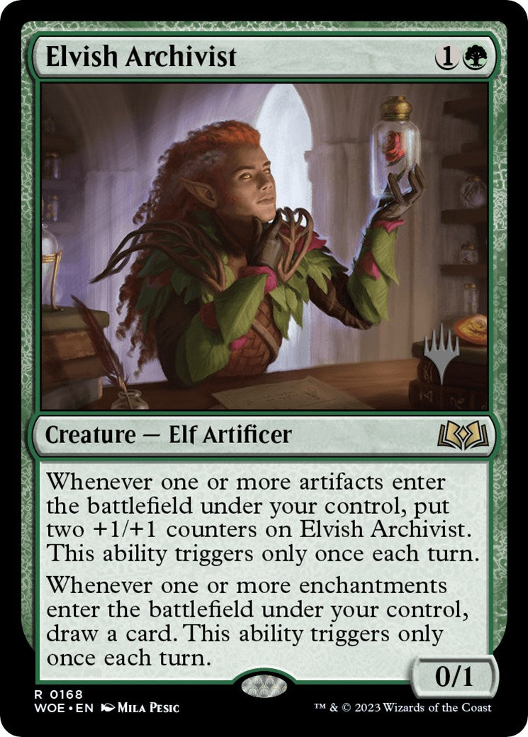 Elvish Archivist (Promo Pack) [Wilds of Eldraine Promos] | Exor Games New Glasgow