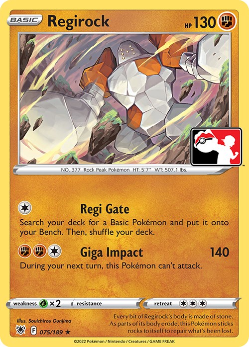 Regirock (075/189) [Prize Pack Series Three] | Exor Games New Glasgow