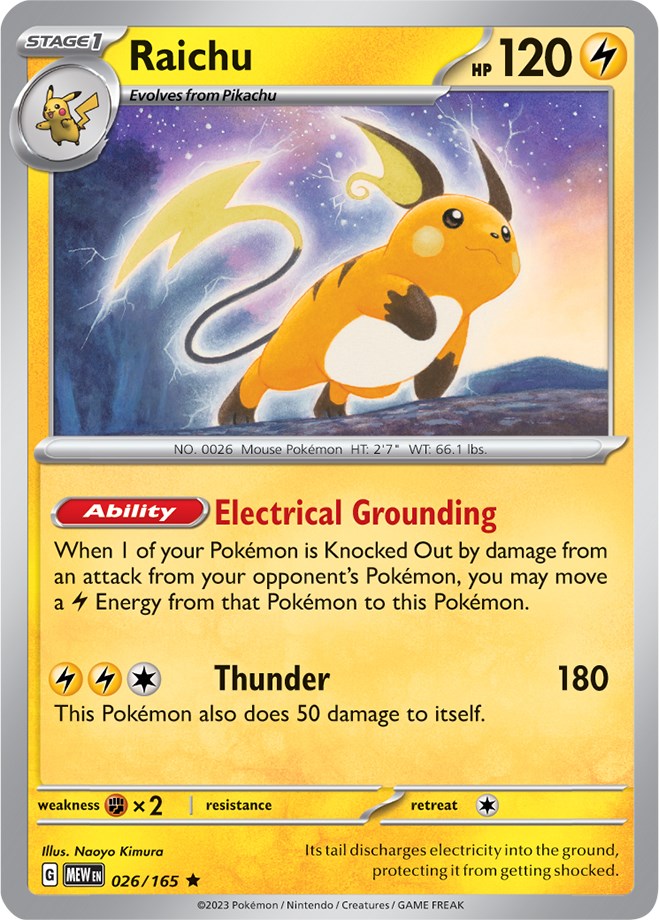 Raichu (026/165) [Scarlet & Violet: 151] | Exor Games New Glasgow