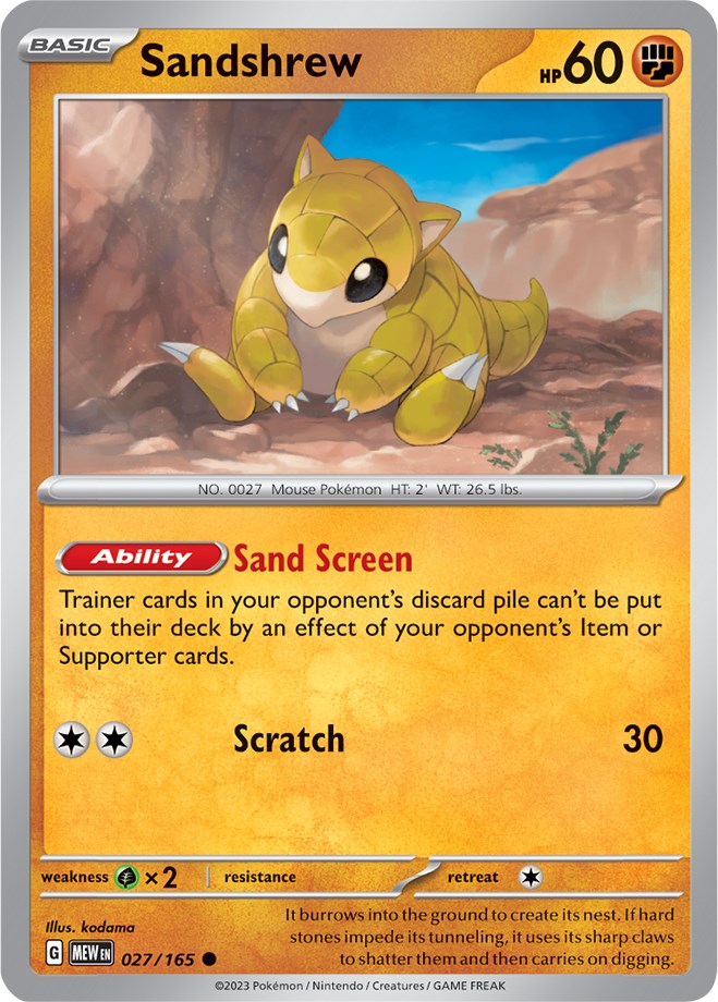 Sandshrew (027/165) [Scarlet & Violet 151] | Exor Games New Glasgow