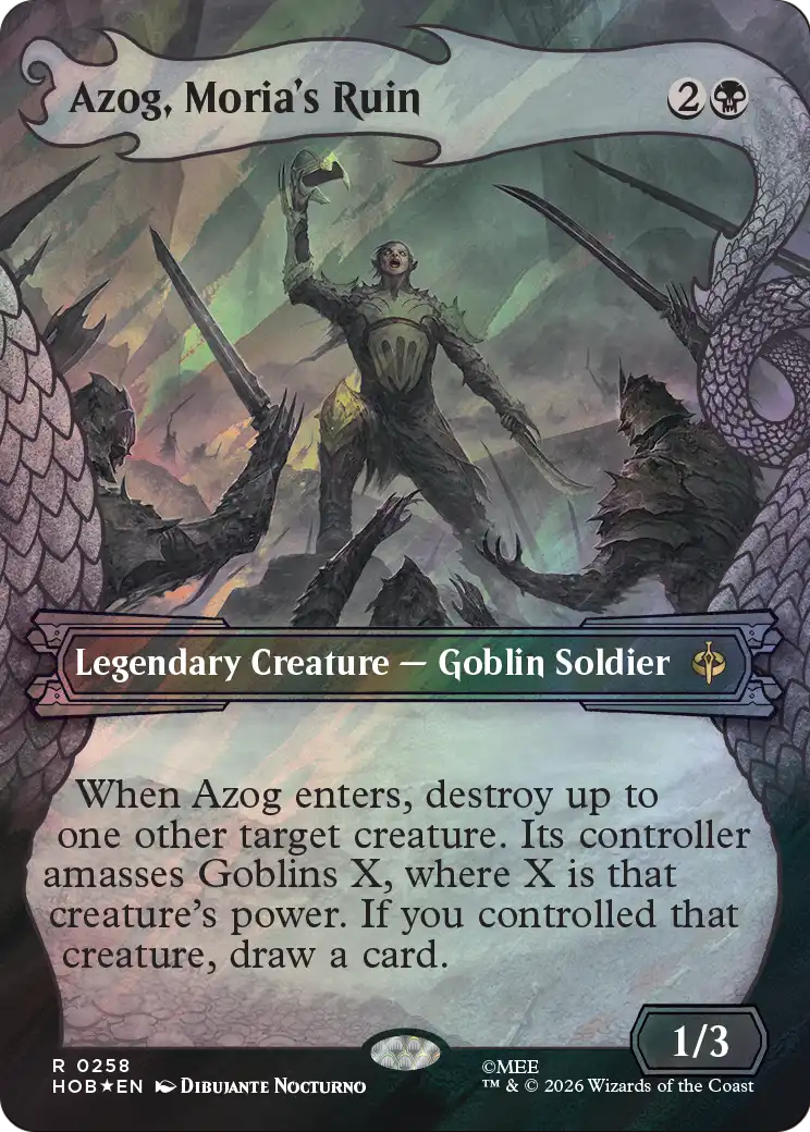 Azog, Moria's Ruin (Showcase) (Surge Foil) [The Hobbit] | Exor Games New Glasgow