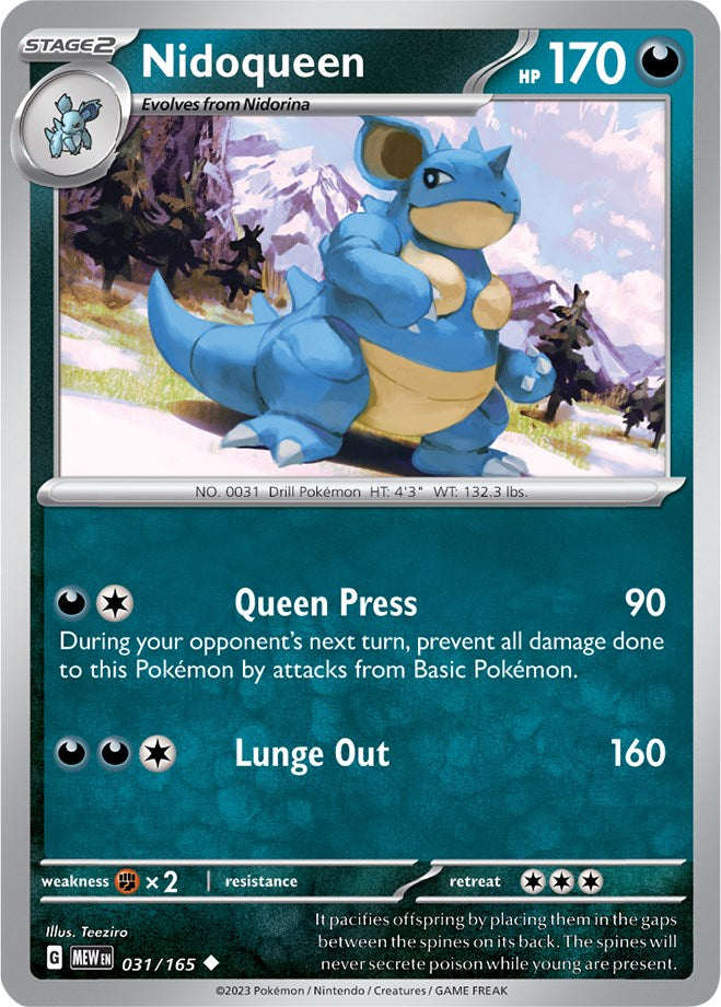 Nidoqueen (031/165) [Scarlet & Violet: 151] | Exor Games New Glasgow