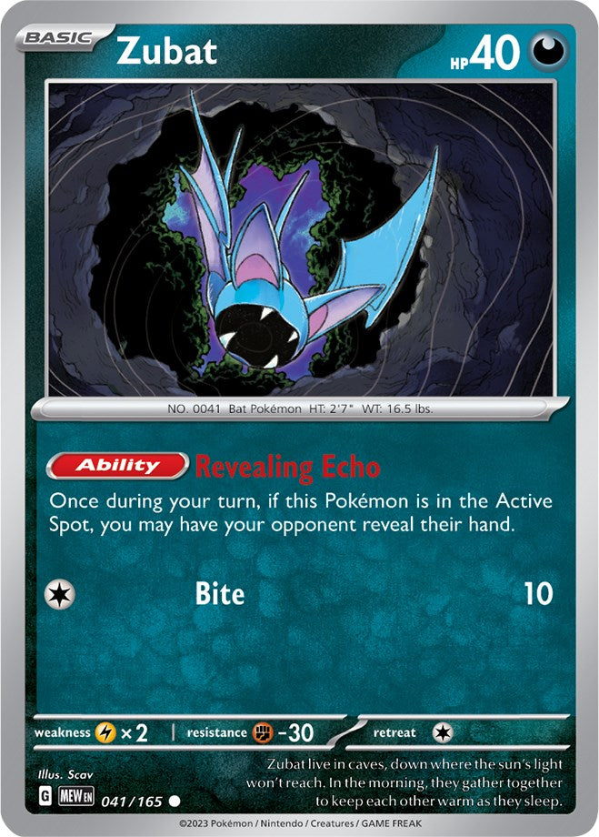 Zubat (041/165) [Scarlet & Violet: 151] | Exor Games New Glasgow