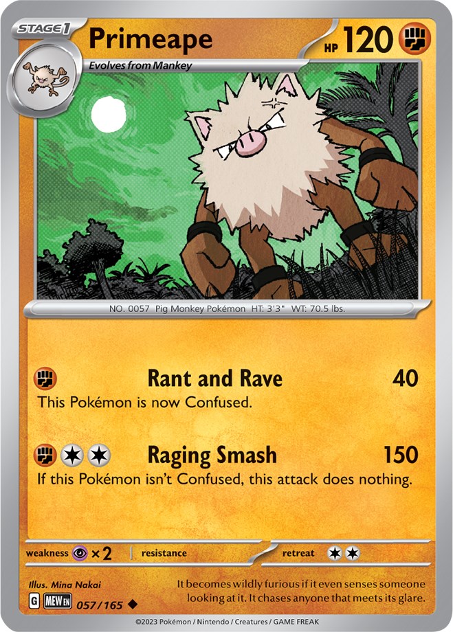 Primeape (057/165) [Scarlet & Violet: 151] | Exor Games New Glasgow