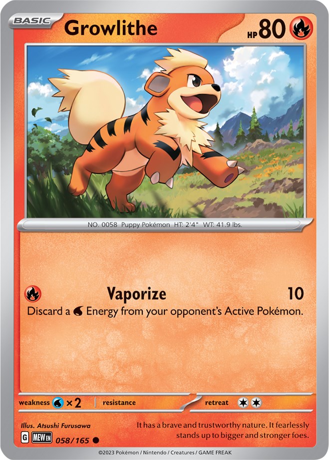 Growlithe (058/165) [Scarlet & Violet 151] | Exor Games New Glasgow