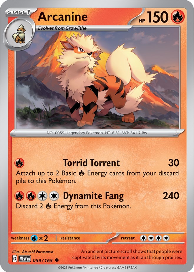 Arcanine (059/165) [Scarlet & Violet 151] | Exor Games New Glasgow