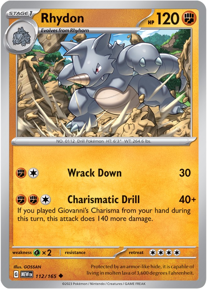 Rhydon (112/165) [Scarlet & Violet: 151] | Exor Games New Glasgow