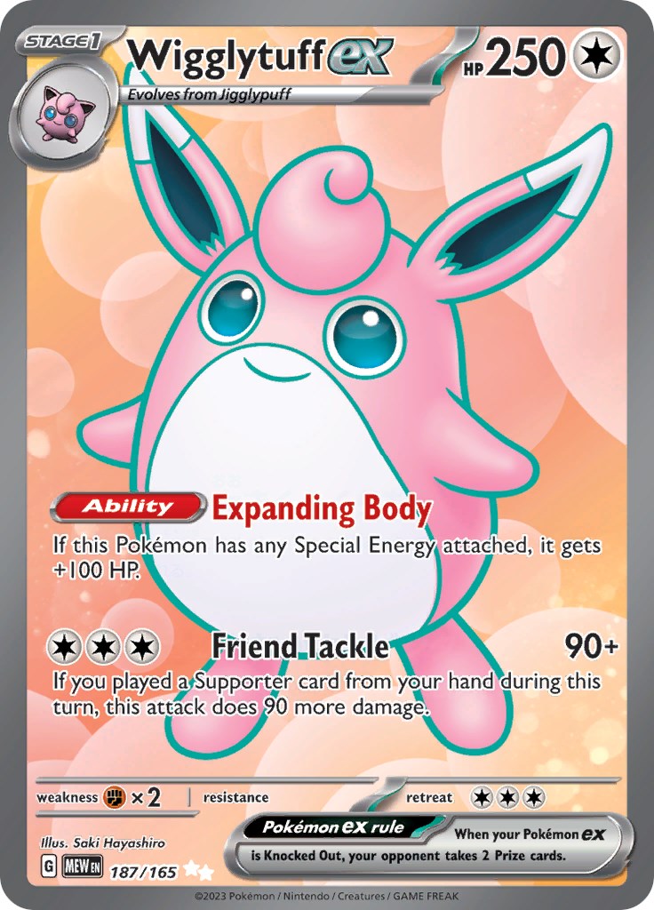 Wigglytuff ex (187/165) [Scarlet & Violet: 151] | Exor Games New Glasgow