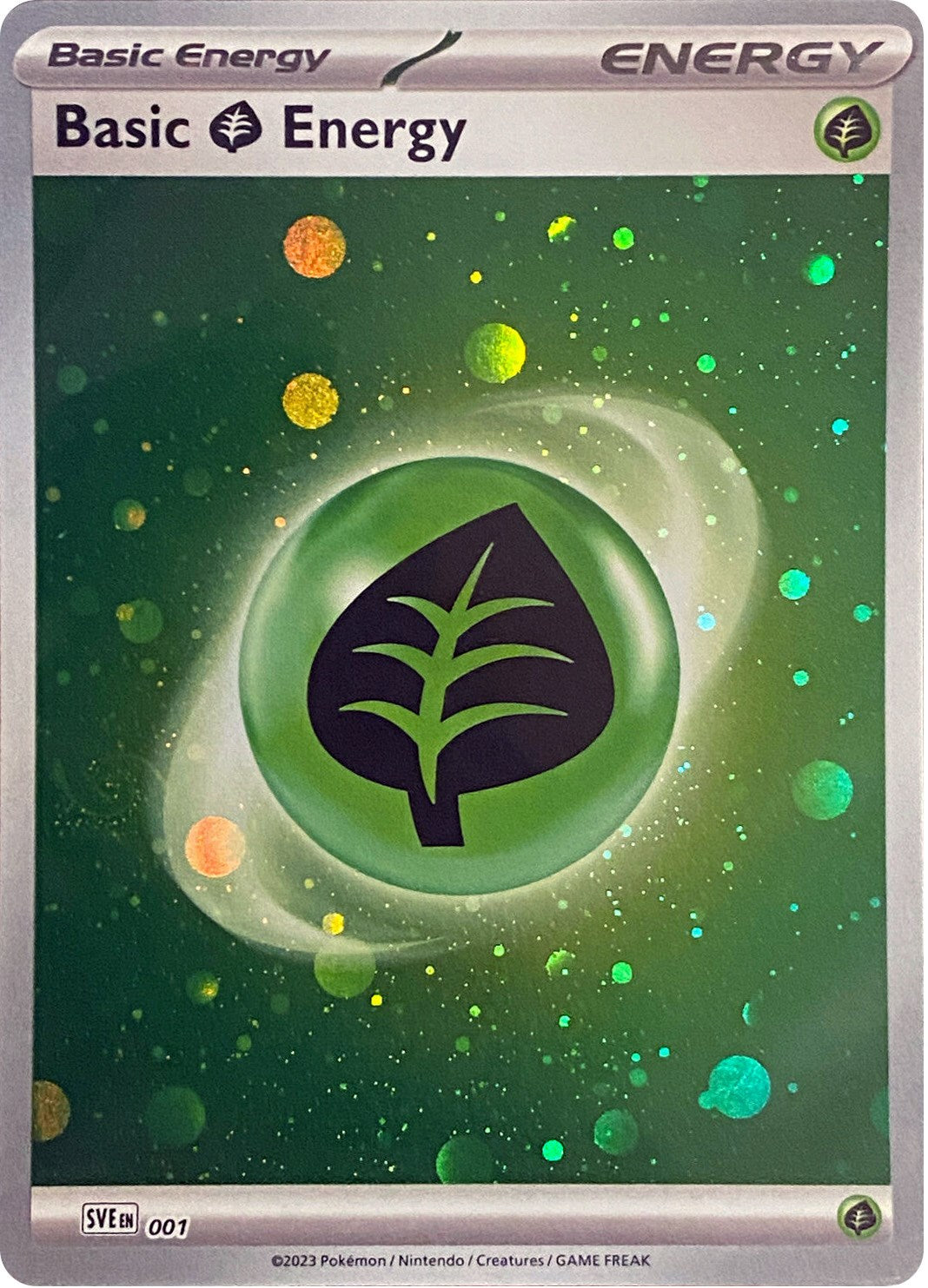 Basic Grass Energy (001) (Cosmos Holo) [Scarlet & Violet: Base Set] | Exor Games New Glasgow