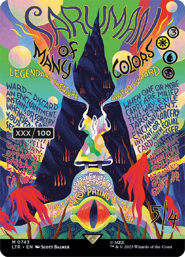 Saruman of Many Colors (Borderless Poster) (Serialized) [The Lord of the Rings: Tales of Middle-Earth] | Exor Games New Glasgow