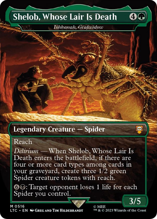 Shelob, Whose Lair Is Death - Ishkanah, Grafwidow (Borderless) [The Lord of the Rings: Tales of Middle-Earth Commander] | Exor Games New Glasgow