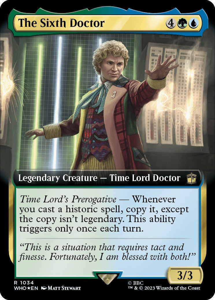 The Sixth Doctor (Extended Art) (Surge Foil) [Doctor Who] | Exor Games New Glasgow