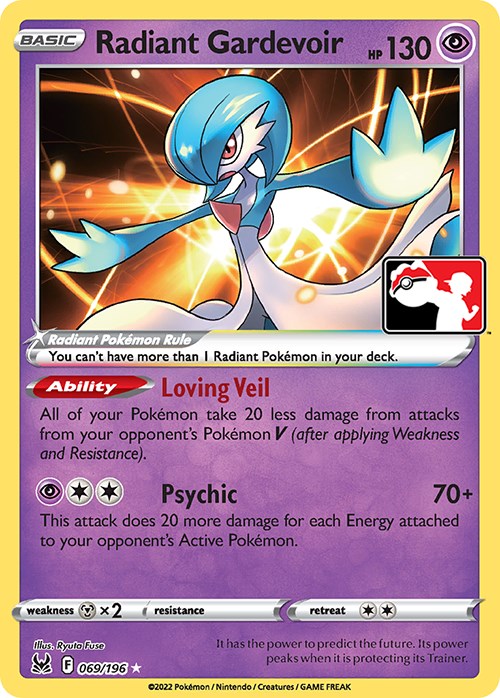 Radiant Gardevoir (069/196) [Prize Pack Series Three] | Exor Games New Glasgow