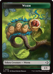 Merfolk // Worm Double-Sided Token [Lorwyn Eclipsed Tokens] | Exor Games New Glasgow