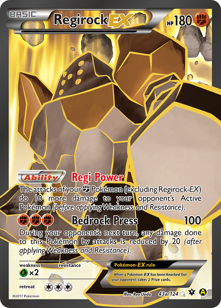 Regirock EX (43a/124) [Alternate Art Promos] | Exor Games New Glasgow