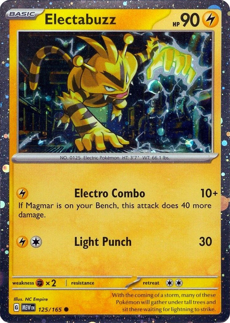 Electabuzz (125/165) (Cosmos Holo) [Miscellaneous Cards] | Exor Games New Glasgow