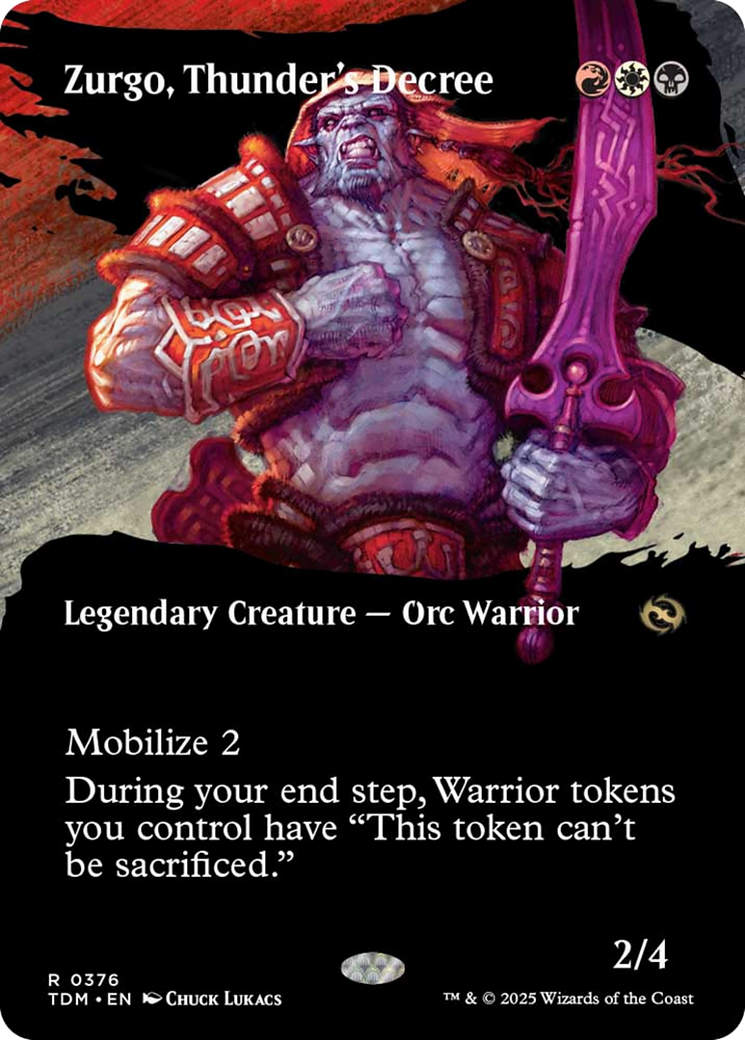 Zurgo, Thunder's Decree (Borderless) [Tarkir: Dragonstorm] | Exor Games New Glasgow