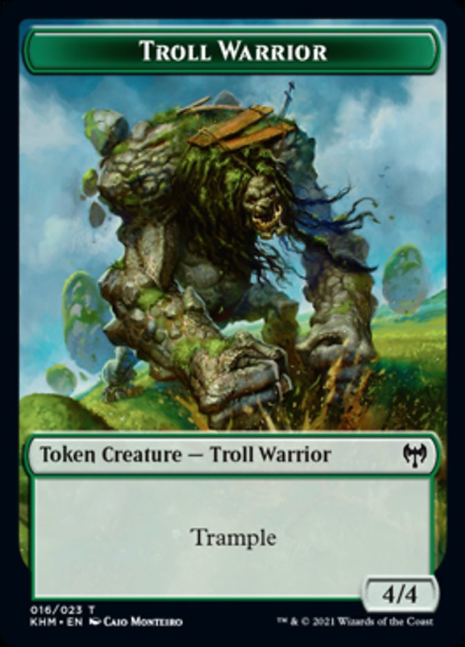 Troll Warrior Token [Kaldheim Tokens] | Exor Games New Glasgow